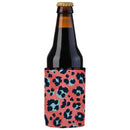 Coral Leopard Print Stubby Cooler - Standard