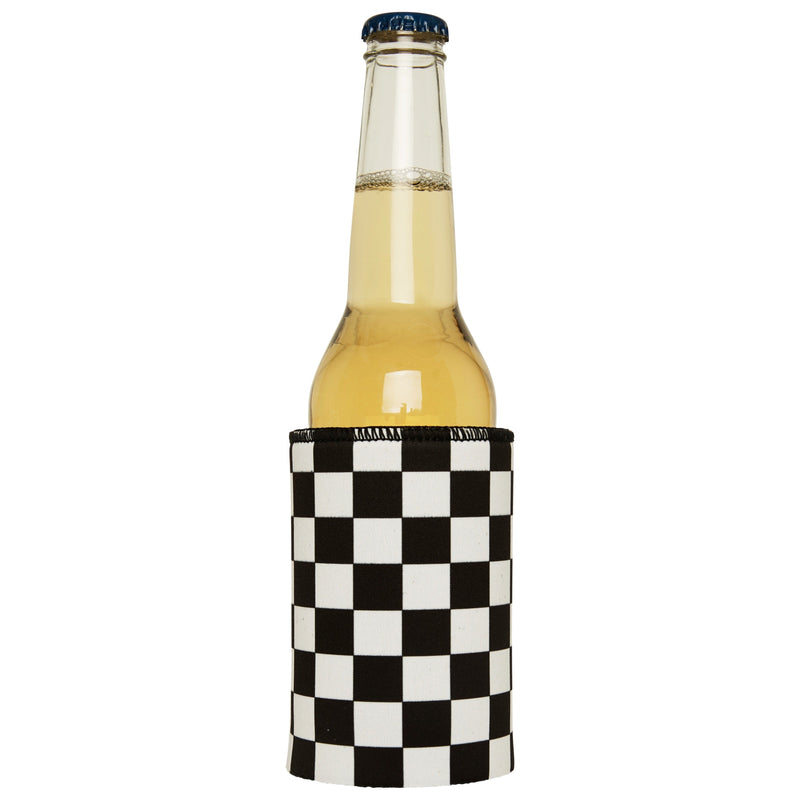 Small Checkerboard Stubby Cooler - Standard