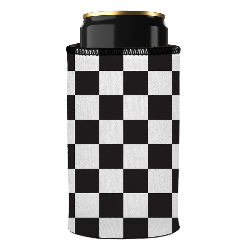 Small Checkerboard Stubby Cooler - Standard