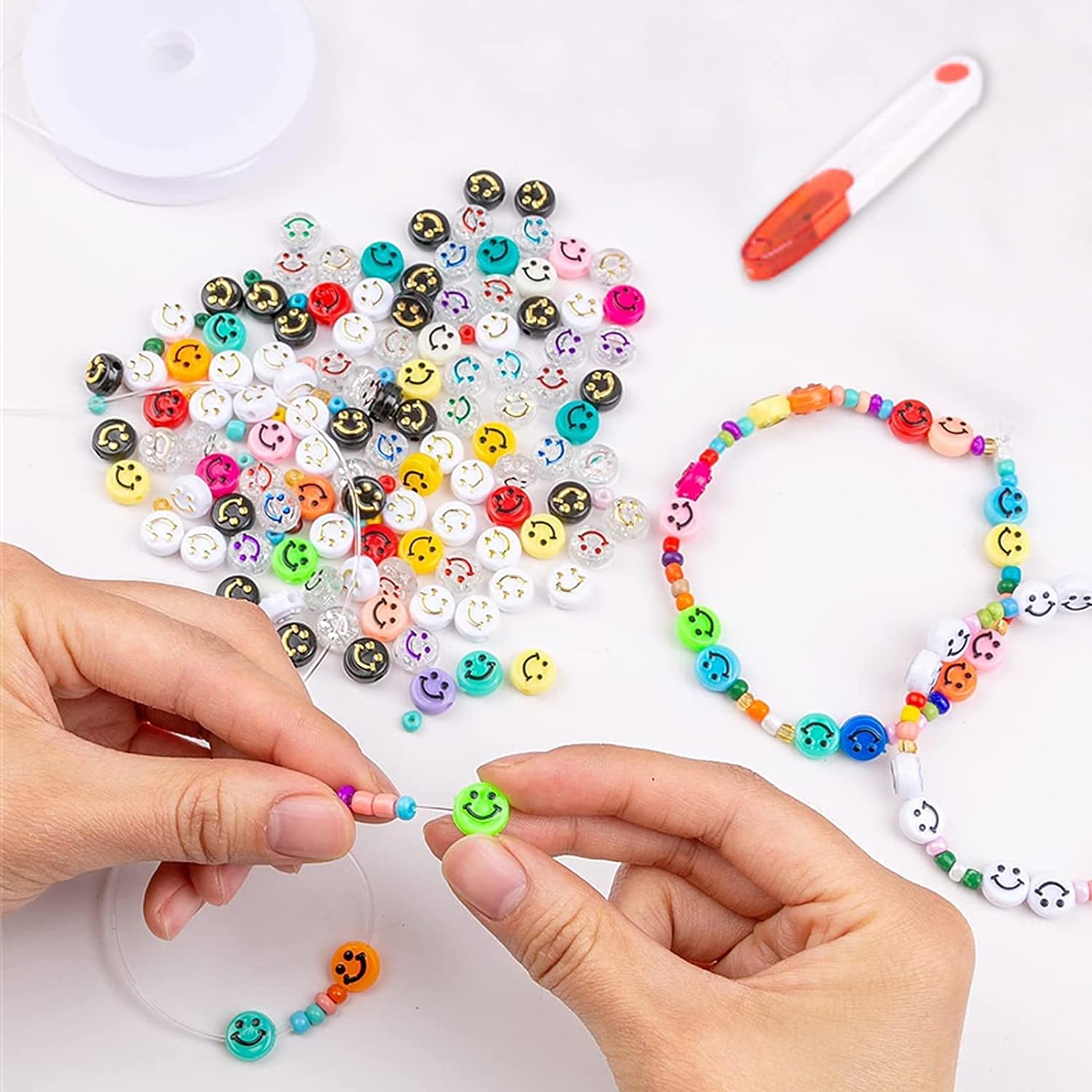 18 Colors 6mm Flat Round Disc Beads 3900pcs Polymer Soft Clay Beads For DIY Jewelry Making