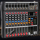Hridz CT-80S Professional Audio Mixer – 8 Channels Bluetooth USB Mixer with Effects, 48V Phantom Power, and Built-in Sound Card, 8 Channels Audio Sound Mixer Mixing DJ Console USB with 48V Phantom Power