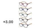 Bulk 24 Bamboo Look Arm Reading Glasses +3.0