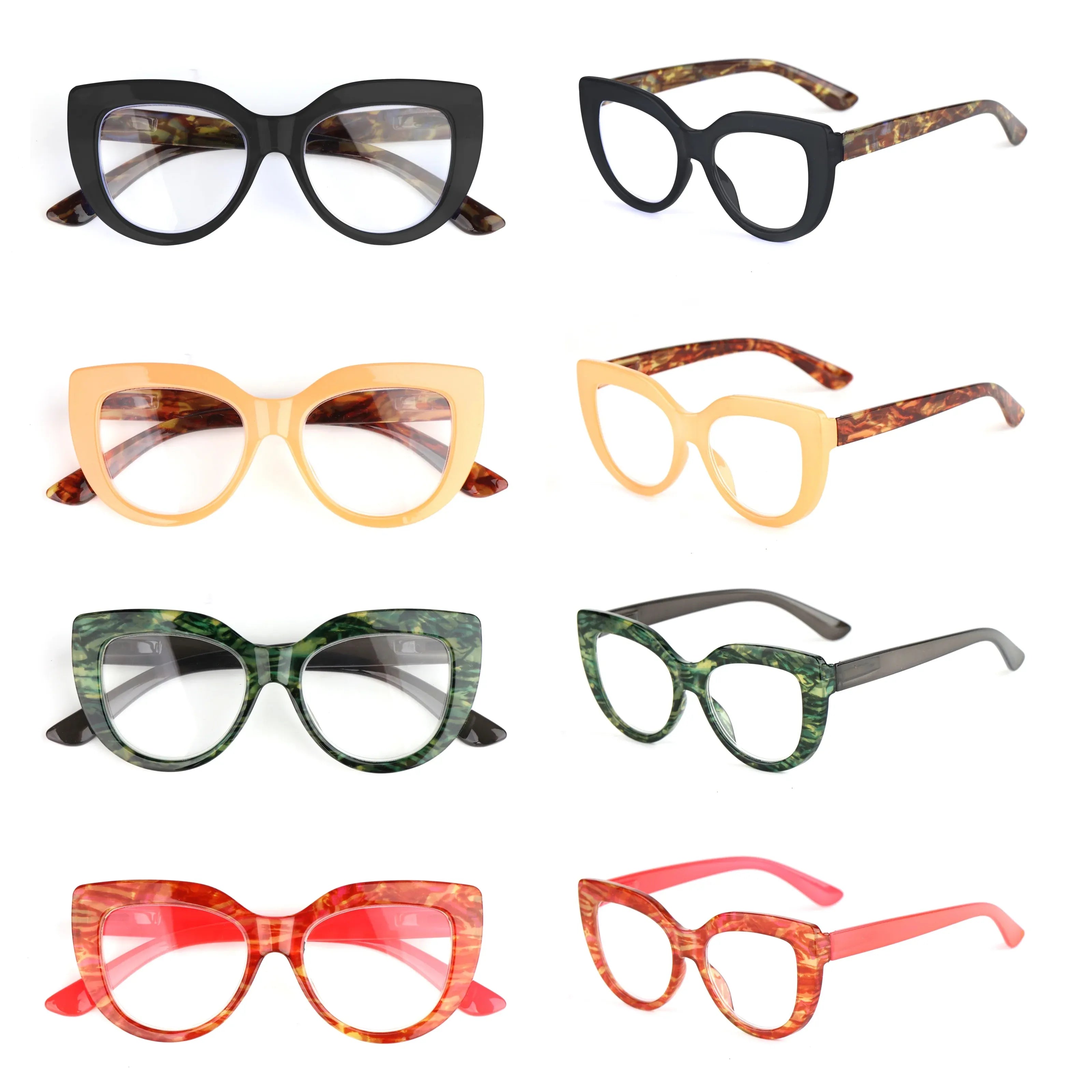 Bulk 24 Ms Kitty Reading Glasses +3.00 Spring Hinge