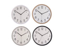 Bulk 10 30cm Modern Plastic Wall Clock Round 4 Asst