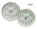 Bulk 8 Large Plastic Contemporary Round Wall Clock 2 Asst