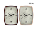 Bulk 12 Plastic Rounded Rectangle Wall Clock 2 Asst