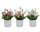 Artificial Daisy Flower Pot 25cm 3 Asst