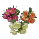 Bulk 24 Artificial Peony Flower Bunch 30cm 3 Asst