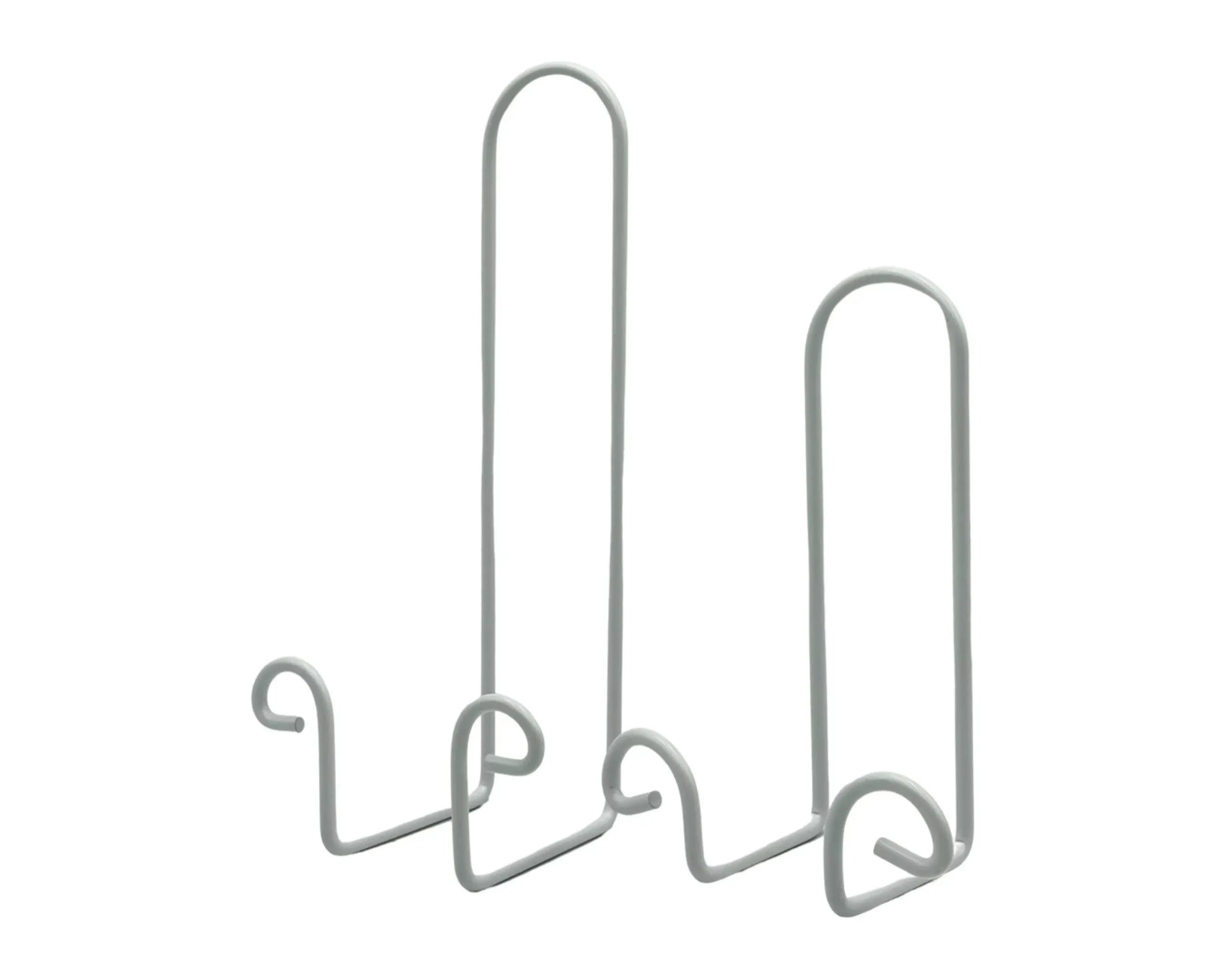 Bulk 24 White Metal Plate Holder Free Standing 20cm