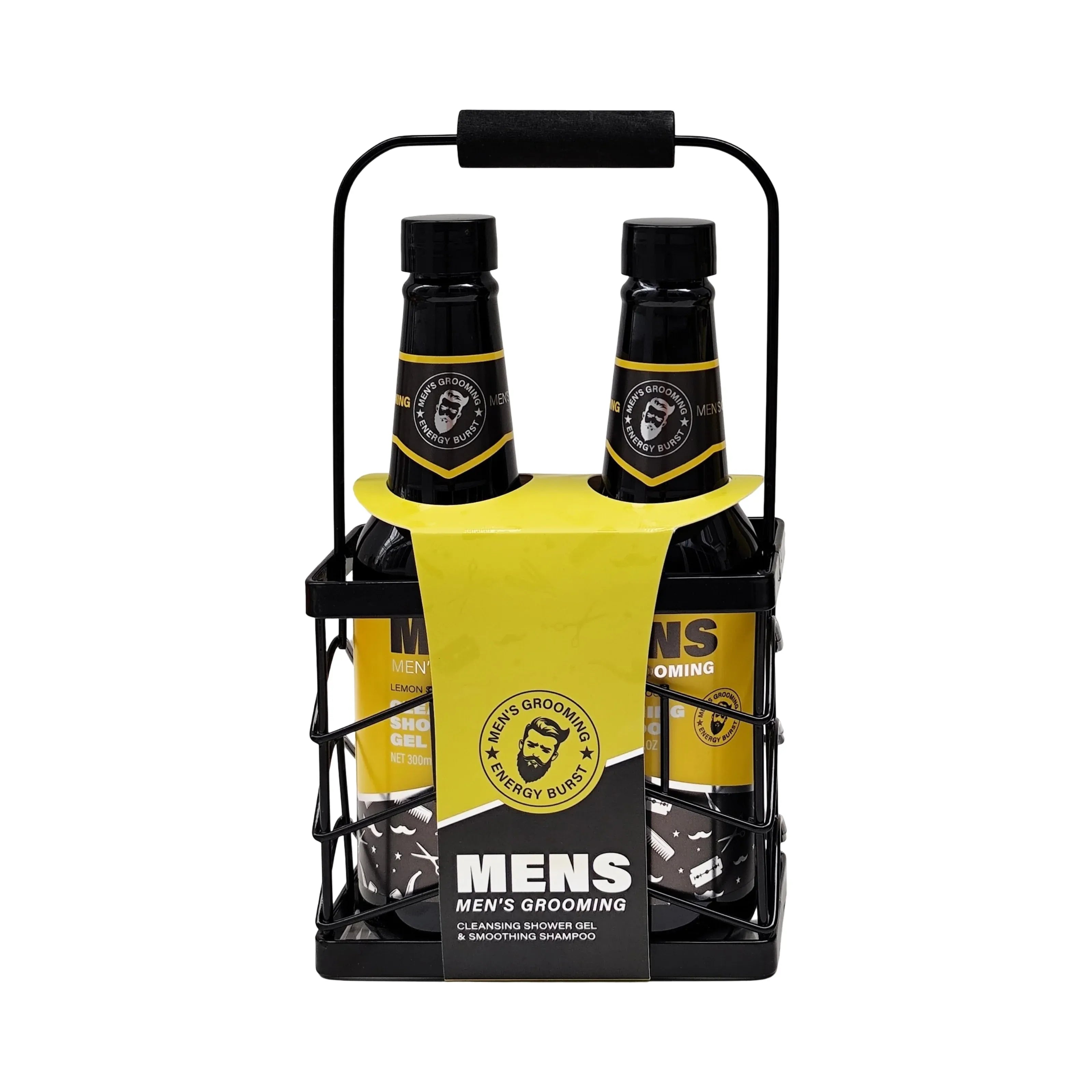 Bulk 6 Mens Grooming Set In Metal Basket 12.7x23.9cmh