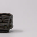 Sake Cup Moss Black Glaze