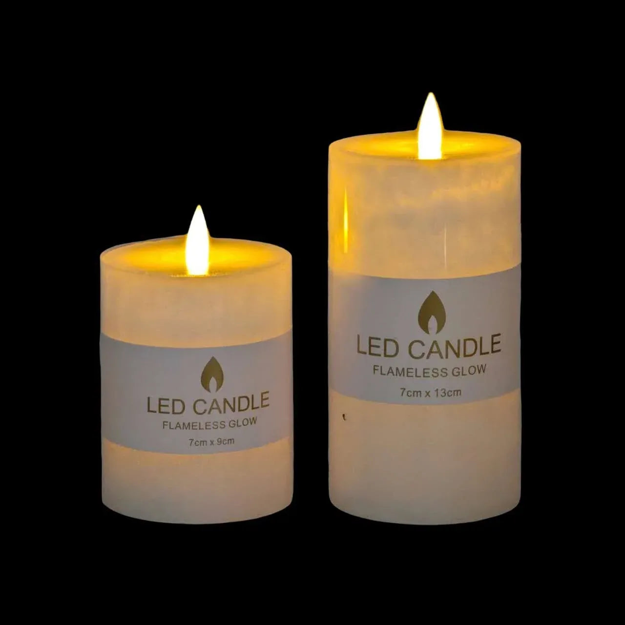 Bulk 24 Flameless Led Candle 7x9cm White & Cream