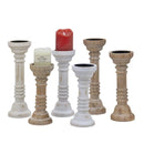 Earthy Essence Wooden Candle Holder 9.7x28cm 2 Asst