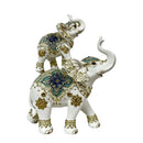Bulk 4 Resin Sapphire Filigree Elephant Mum & Bub