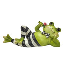 Bulk 6 Polyresin Lying Frog Decor