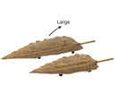 bulk 6 Rustic Gold Metal Leaf Tray 5cm