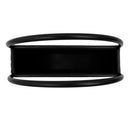 Premium Floating Half Moon / Semi Circle Metal Wall Planter | Onyx Black 35cm