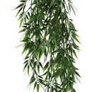 Artificial Hanging Dark Green Hanging Bamboo Leaf Garland Bush UV Resistant and Fire Rated 17cm x 76cm