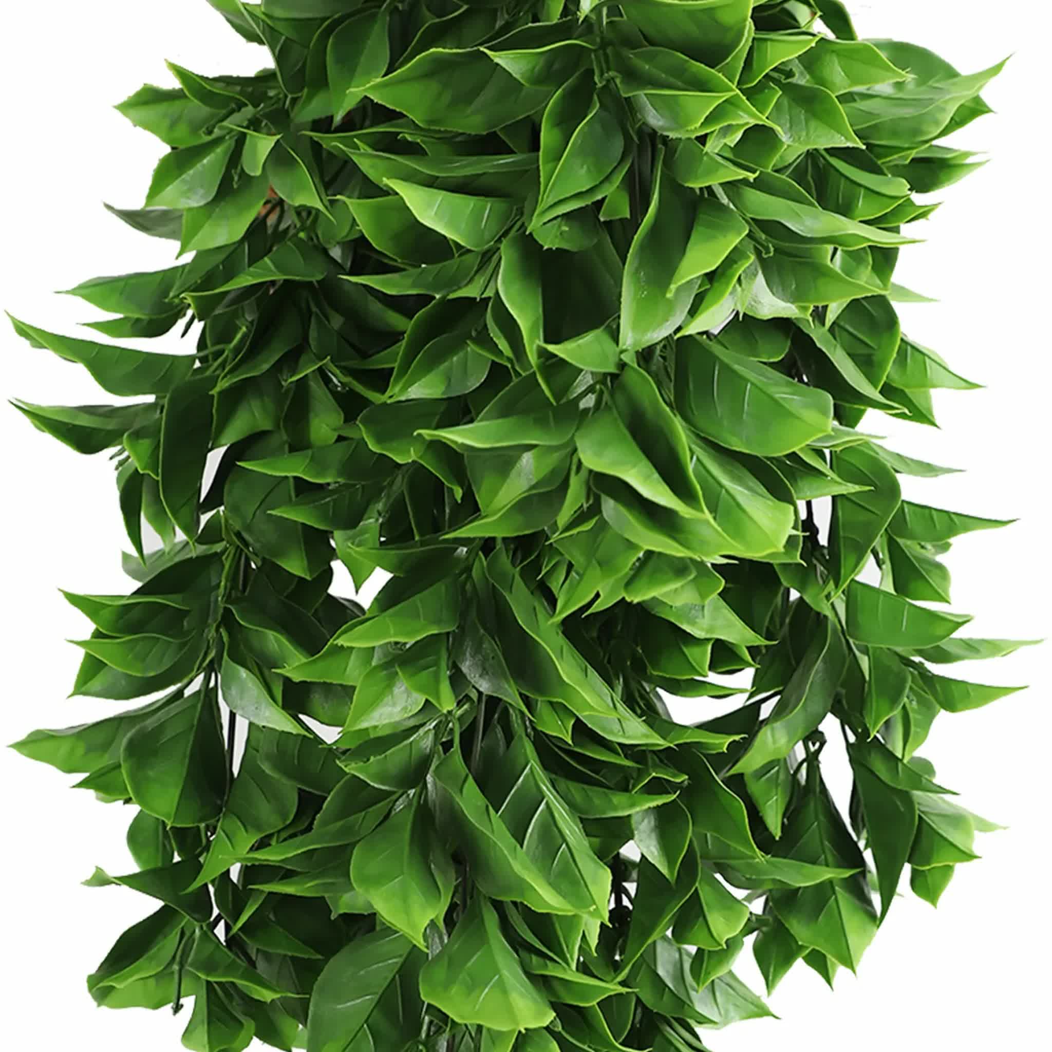Artificial Dense Hanging Flowering Pothos Bush Vivid Green UV Resistant and Fire Rated 27cm x 72cm