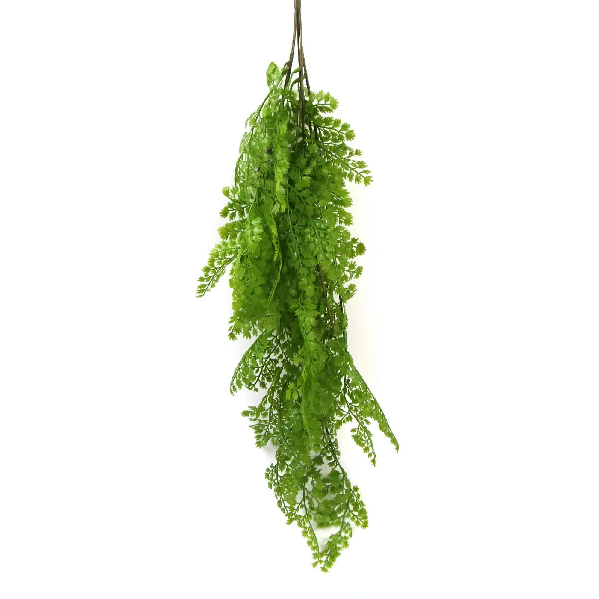 Hanging Native Green Dense Maiden Hair Fern Bush UV Resistant 80cm