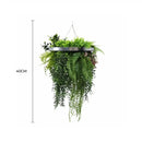 Premium Hanging Artificial Plant Arrangement with Black Frame 40cm UV Resistant