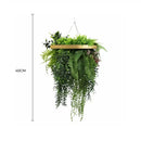 Premium Hanging Artificial Plant Arrangement with Gold Frame 40cm UV Resistant