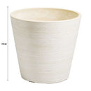 Cream and White Engraved Pot 17cm