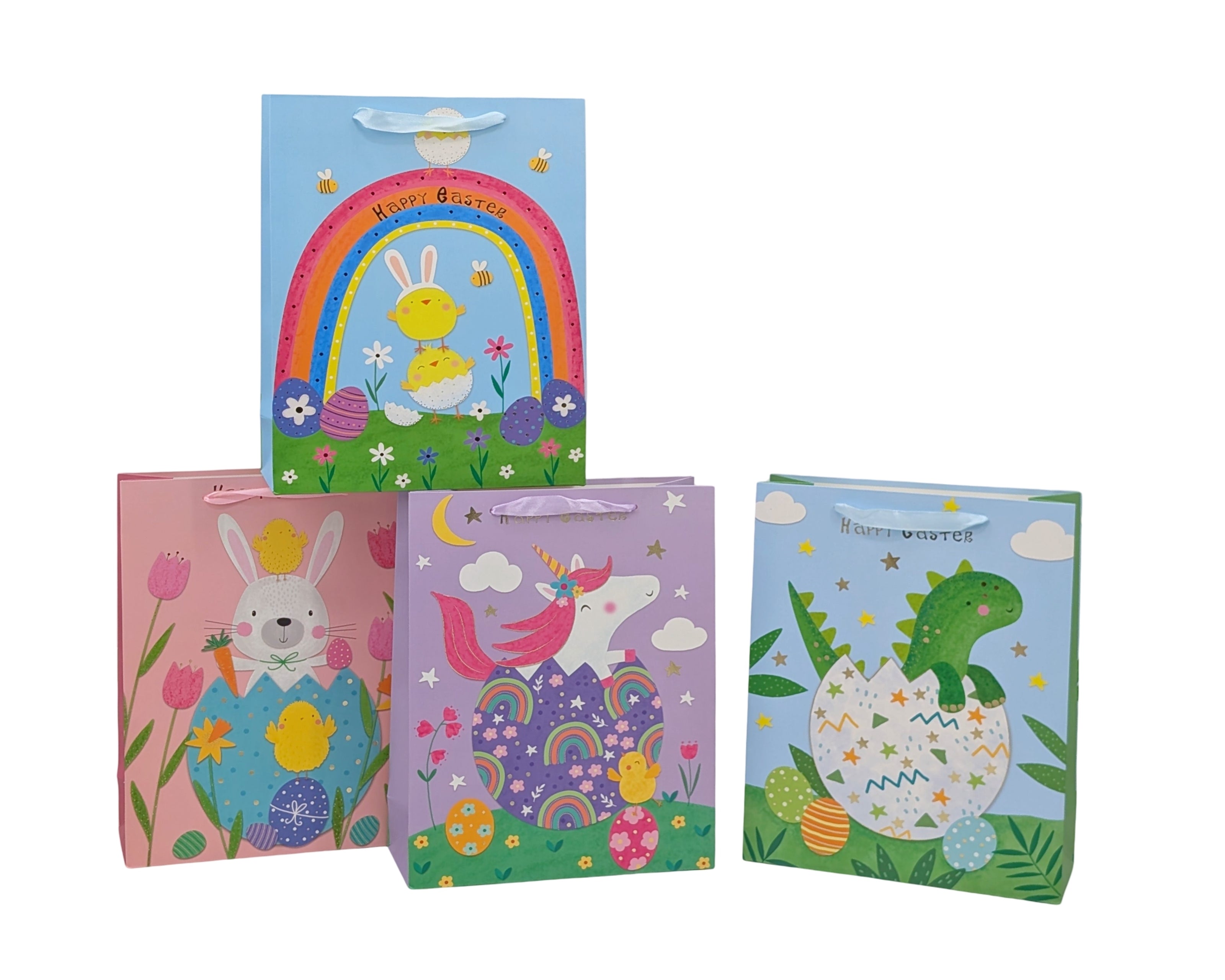 bulk 24 Easter Playmates Gift Bag Xlarge 4 Asst