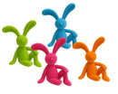 Bulk 4 Flocked Sitting Bunny 38cm 4 Asst