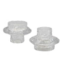 Clear Glass Candle Holder 2 Use 7.8x5.5cm