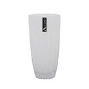 bulk 6 White Concave Ripple Vase 25cm