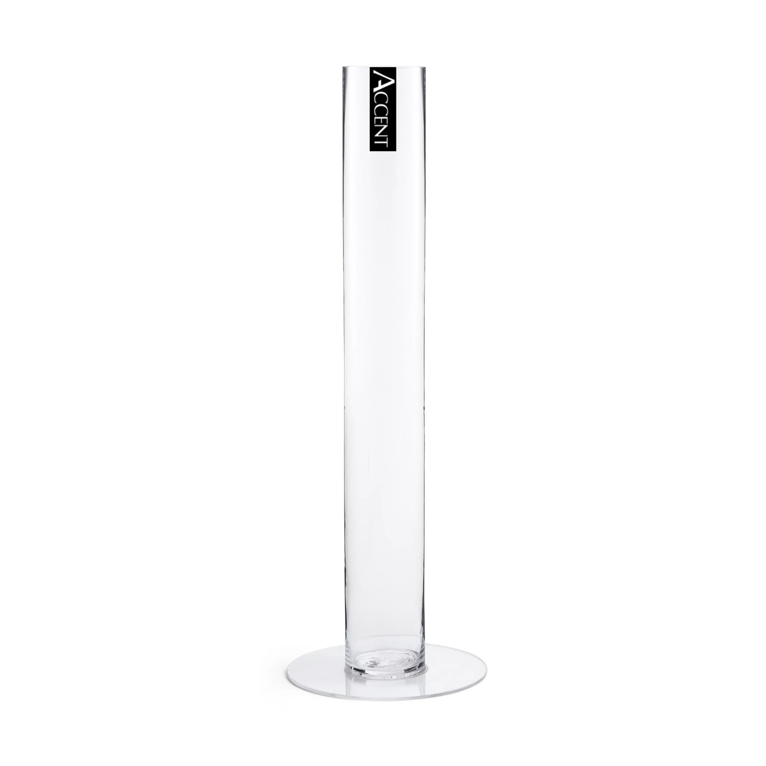 Bulk 24 Clear Slim Glass Vase With Base
