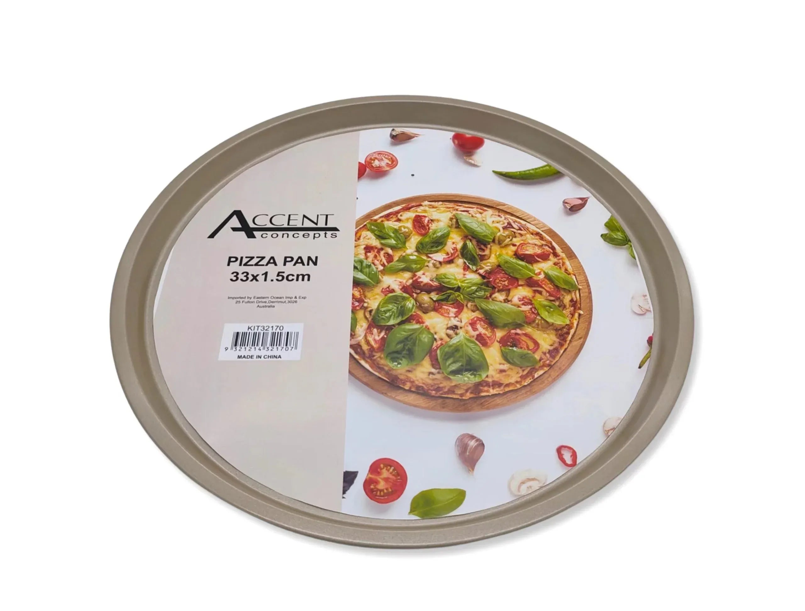 Bulk 12 Champagne Gold Pizza Pan With Holes 33x1.5cm