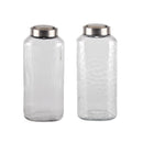 bulk 12 Glass Bottle w Metal Screw Lid 1.3Lt Assort 10x25cm