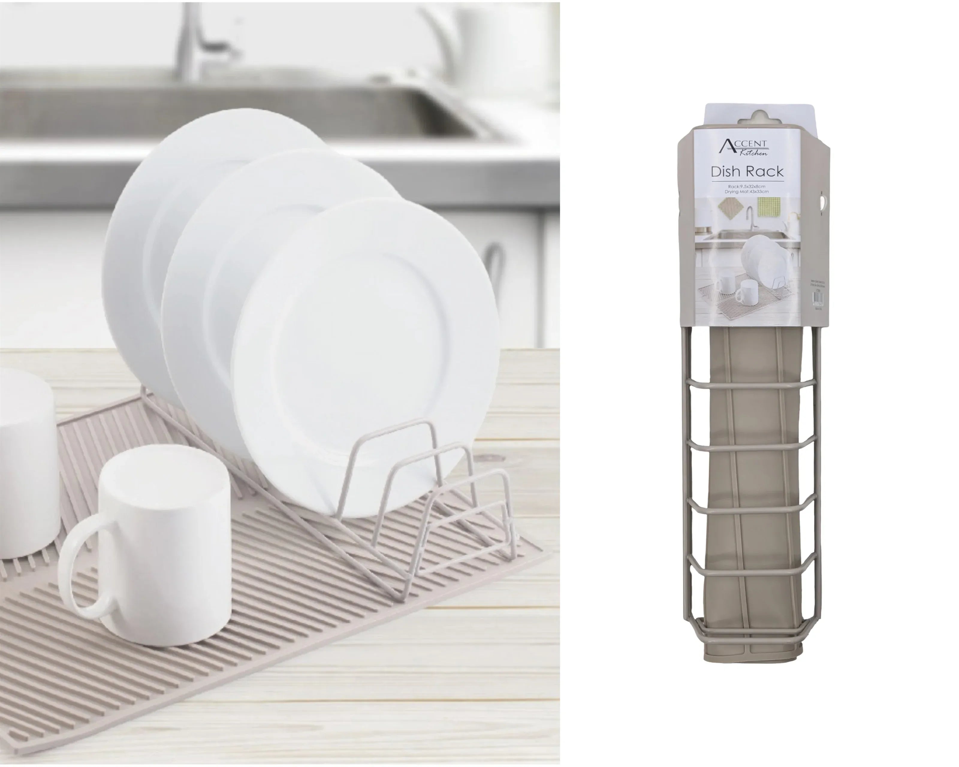 Bulk 8 2 Pcs Silicone Dish Drying Rack 43x33x8cmh