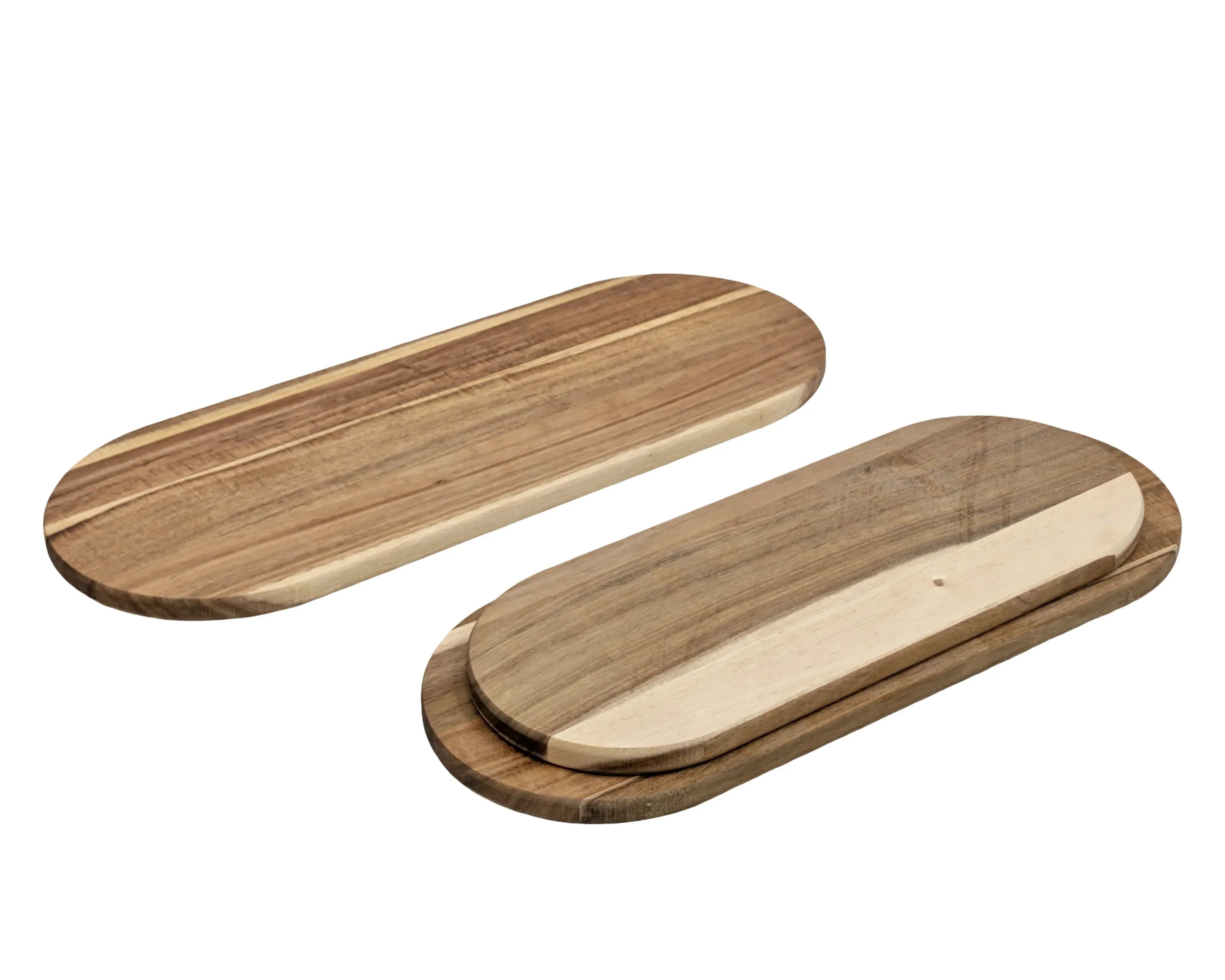 Bulk 8 Wooden Serving Board Oval 45x18x1.5cm