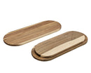 Bulk 8 Wooden Serving Board Oval 40x16x1.5cm