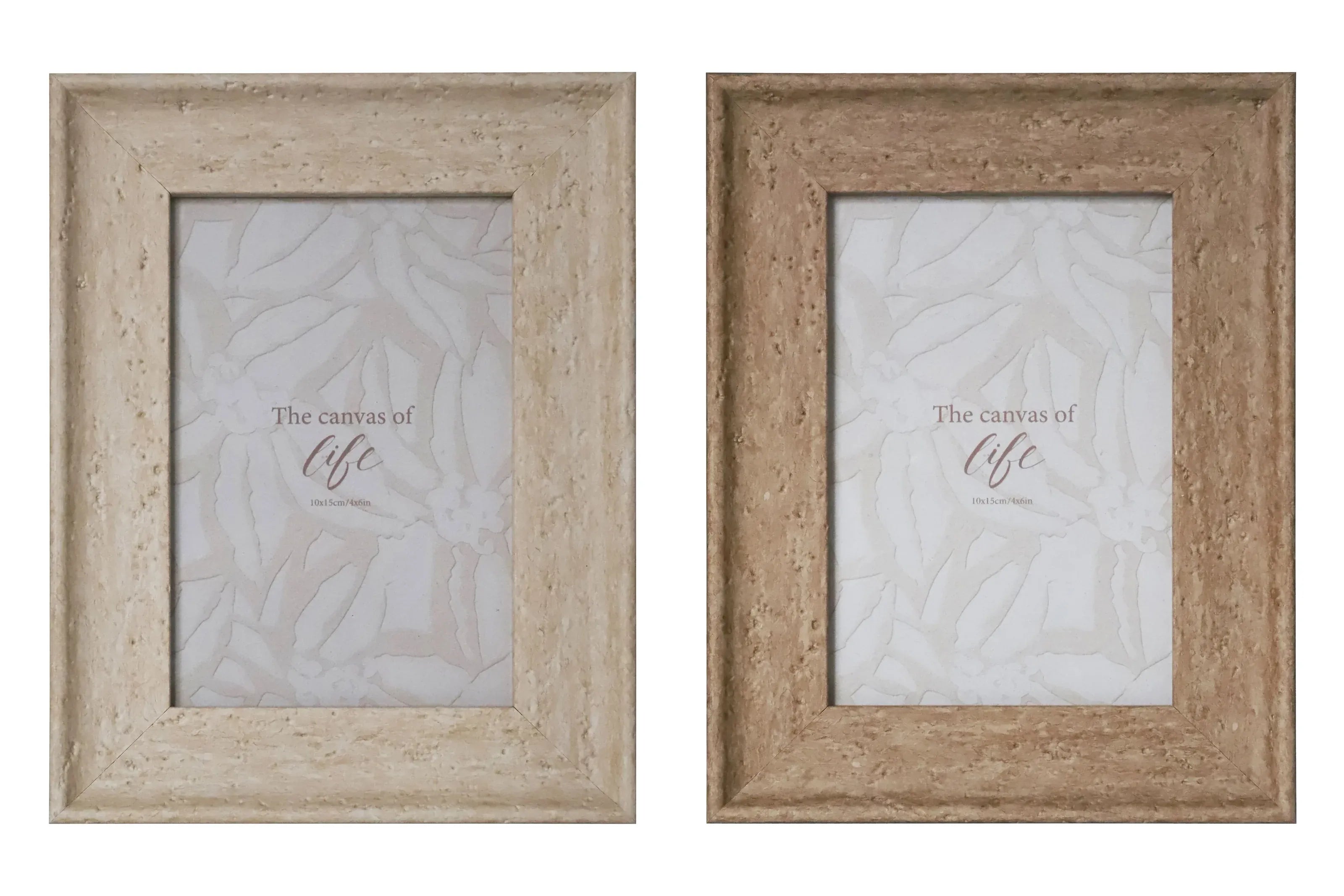 Bulk 24 Ps Photo Frame Oslo Natural 10x15cm 4x6in 2 Asst