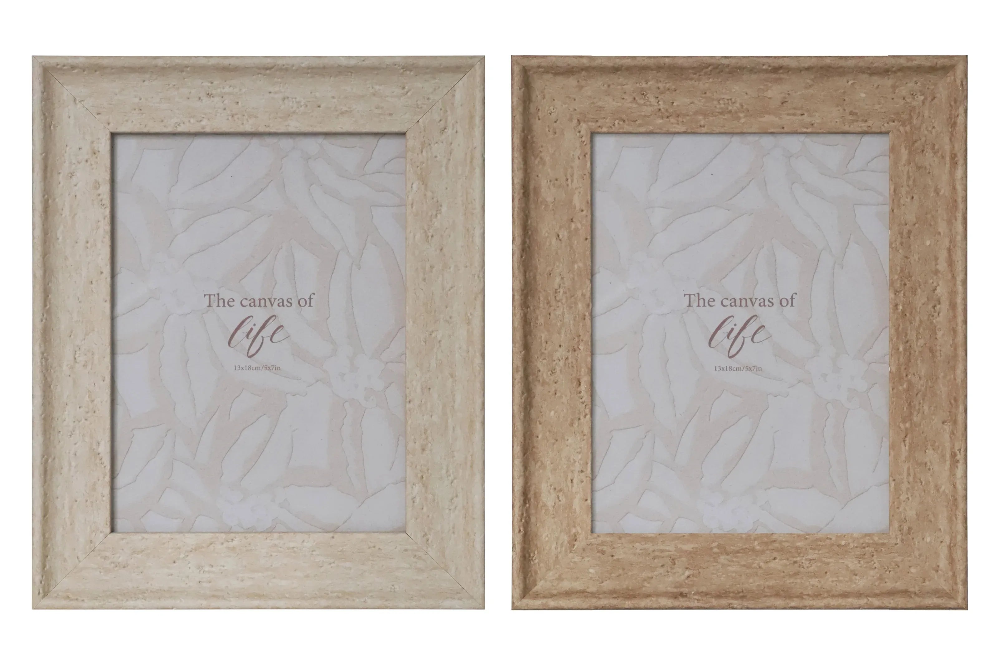 Bulk 24 Ps Photo Frame Oslo Natural 13x18cm 5x7in 2 Asst