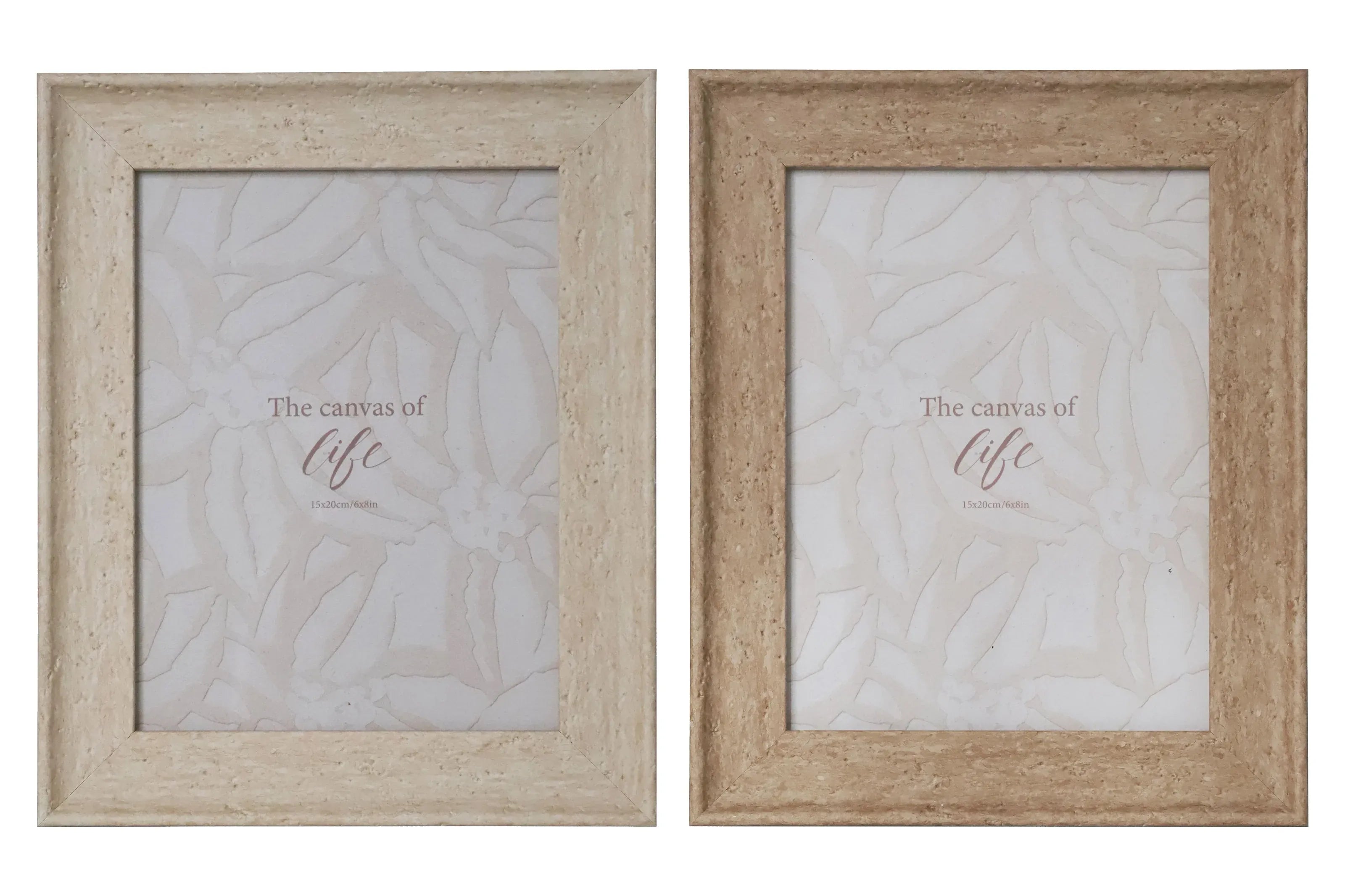 Bulk 24 Ps Photo Frame Oslo Natural 15x20cm 6x8in 2 Asst