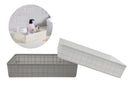 Bulk 24 Plastic Rect Storage Tray 32x23x6.8cm 2 Asst