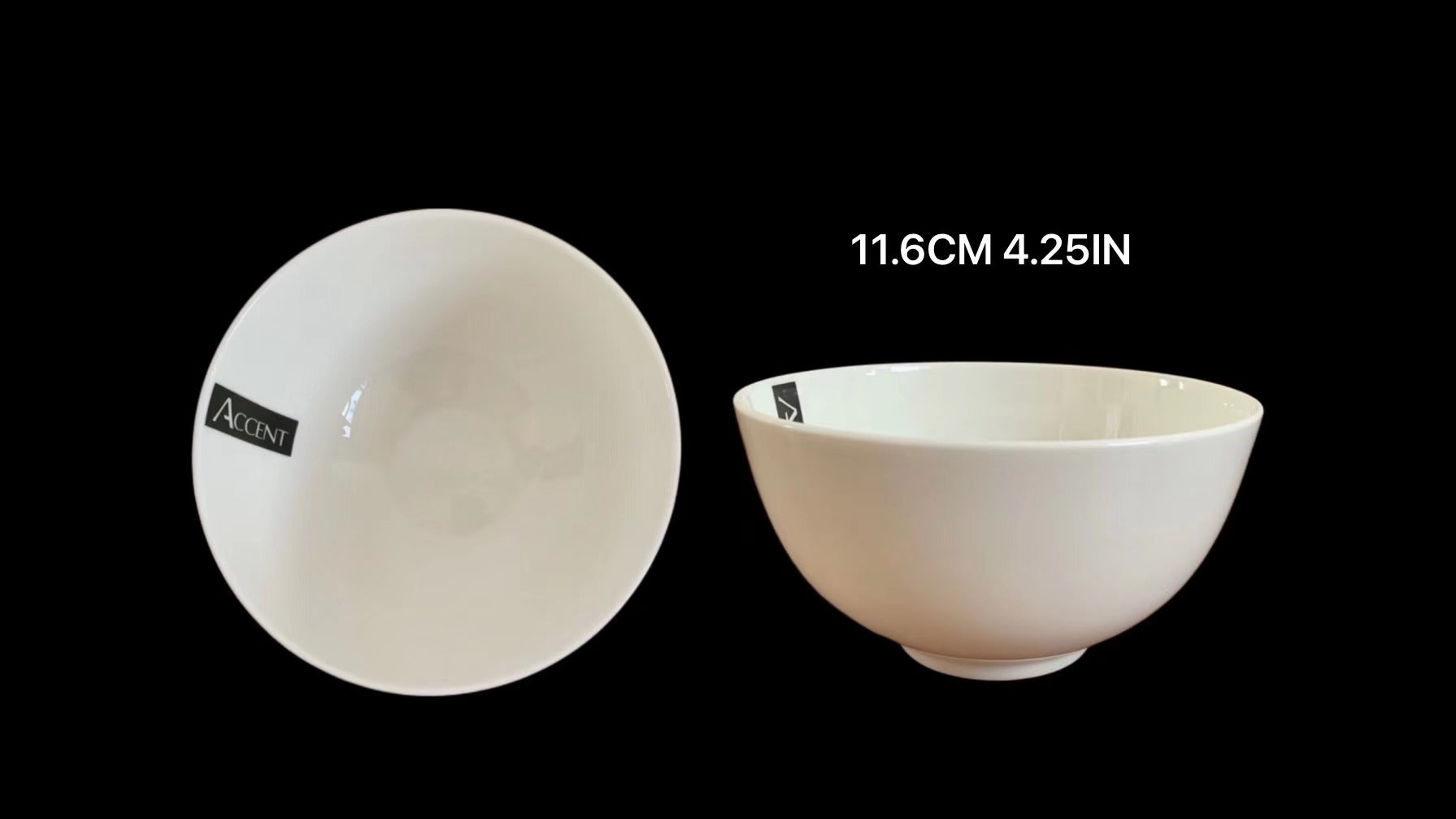 bulk 24 White Fine Bone China Bowl 4.25ln 11cm