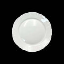 Bulk 24 White Bone China Scalloped Plate 20cm 8inch