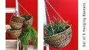 Bulk 4 Rattan Round Basket With Hanging Chain s5 31cmdx58cmh