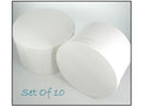 Bulk 2 Textured Flock Gift Box Round White set10 42x25cm
