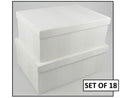 Bulk 2 White Textured Flock Pattern Gift Box 43x34x16cm Set Of 18
