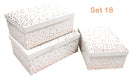 Bulk 2 White Gift Box Foiled Confetti set18 43x34x16cm