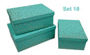 Bulk 2 Tiffany Green Gift Box Foiled Confetti set18 43x34x16cm
