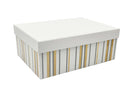 Bulk 2 Foiled Stripes White Gift Box Set 18 43x34x16cm