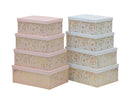 Bulk 2 Gold Foiled Floral Gift Box Set 18 43x34x16cm 2 Asst Cols